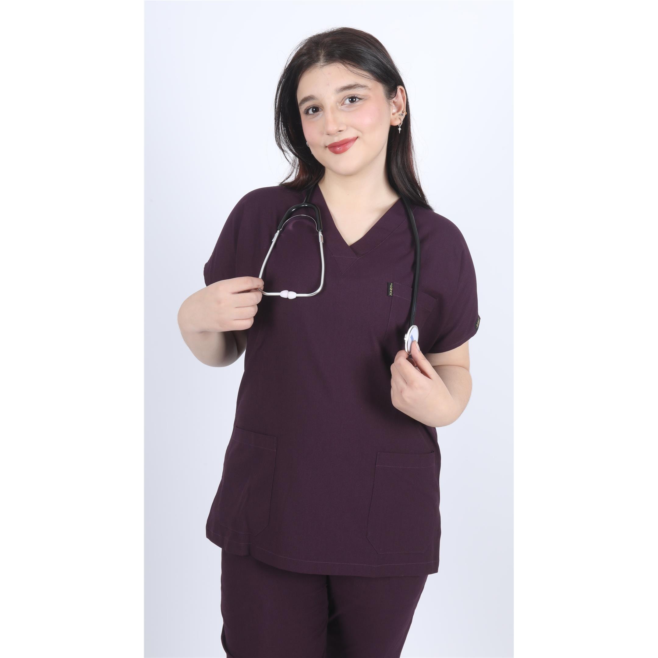 Li·krali Cerrahi· Scrubs Mürdüm Takim (Soft Lycra)