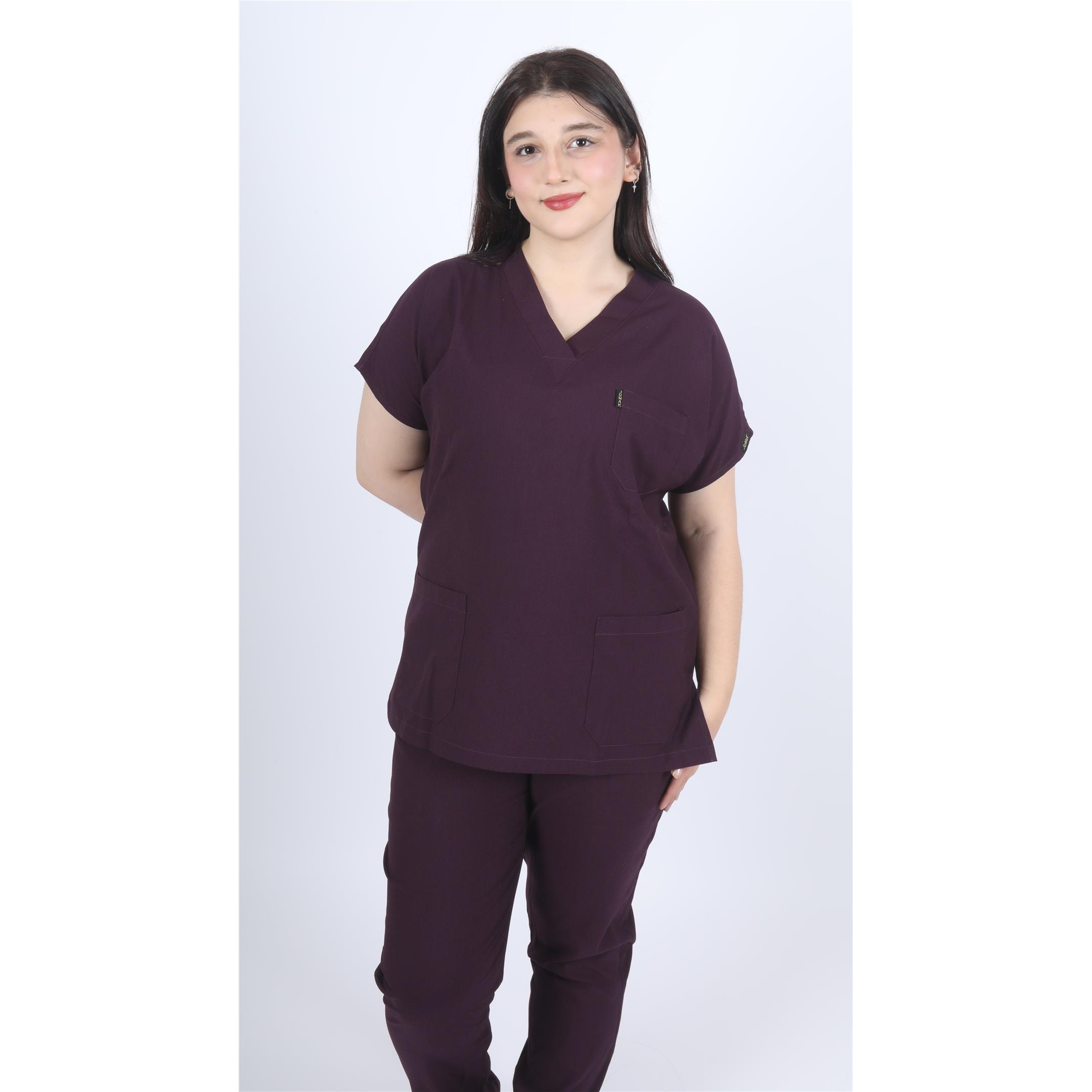 Li·krali Cerrahi· Scrubs Mürdüm Takim (Soft Lycra)