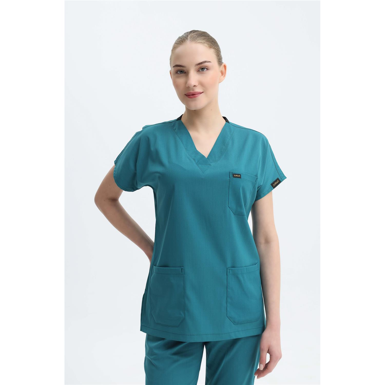 Likralı Cerrahi Açık Petrol Yeşili Takım ( İnce Viscon Kumaş )