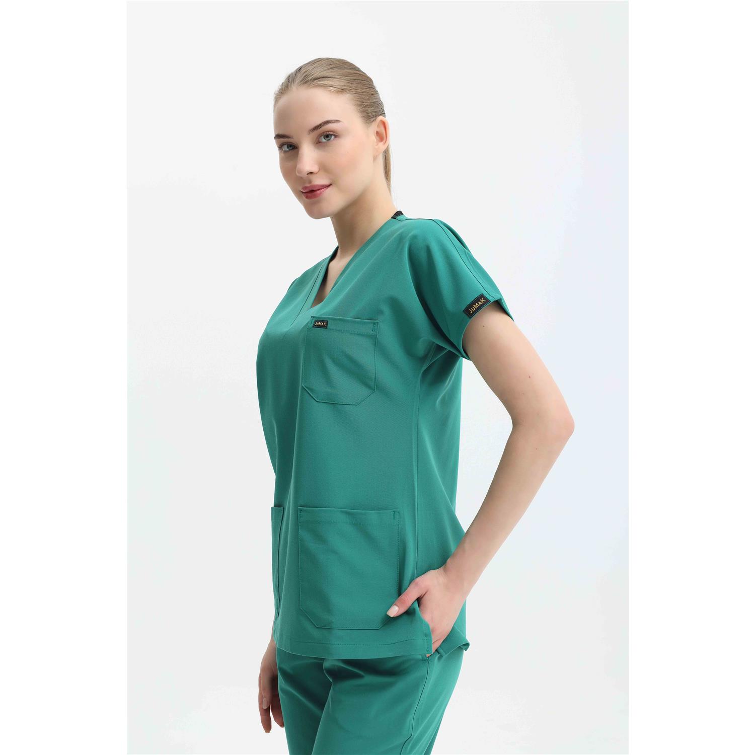 Likralı Cerrahi Ameliyathane Yeşili Üst