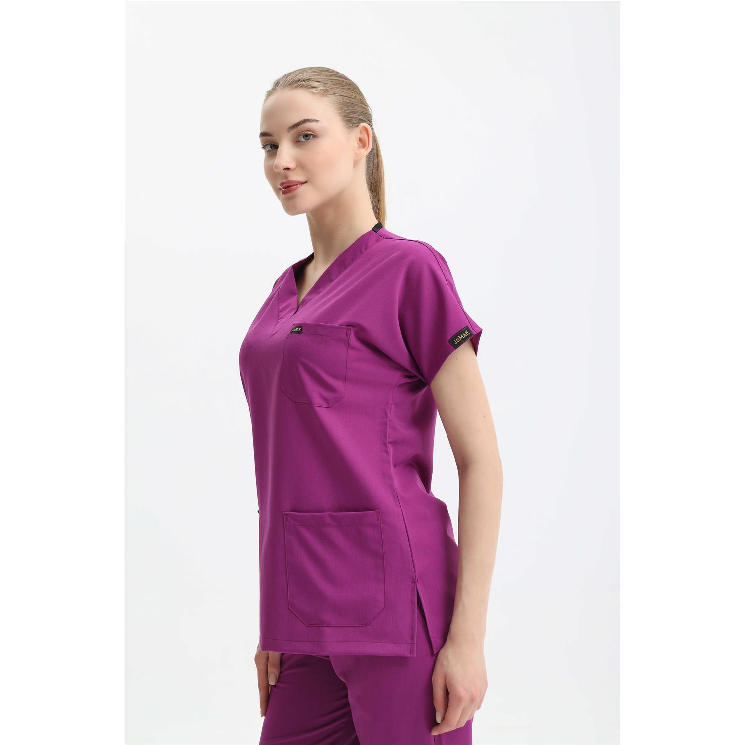 Likralı Cerrahi Fuşya Üst