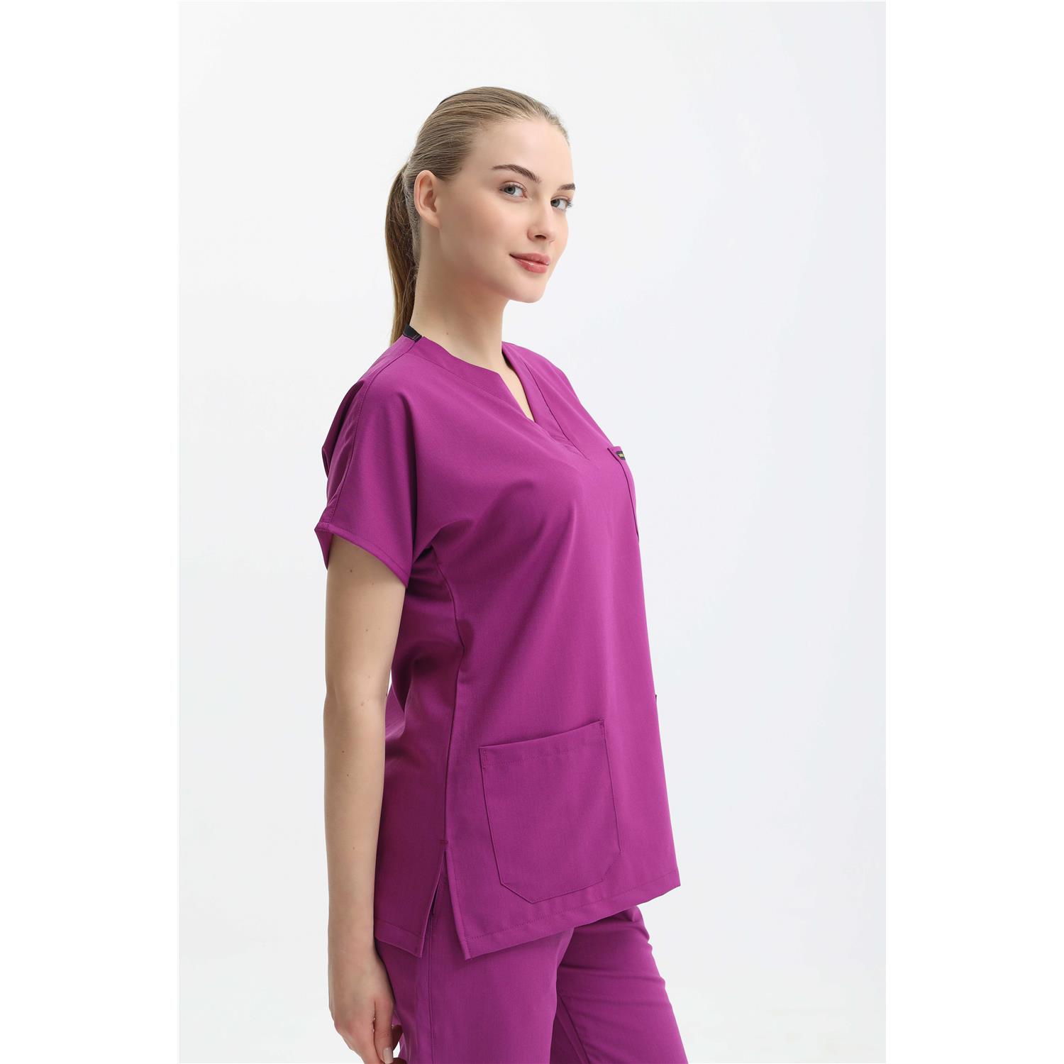 Likralı Cerrahi Fuşya Üst