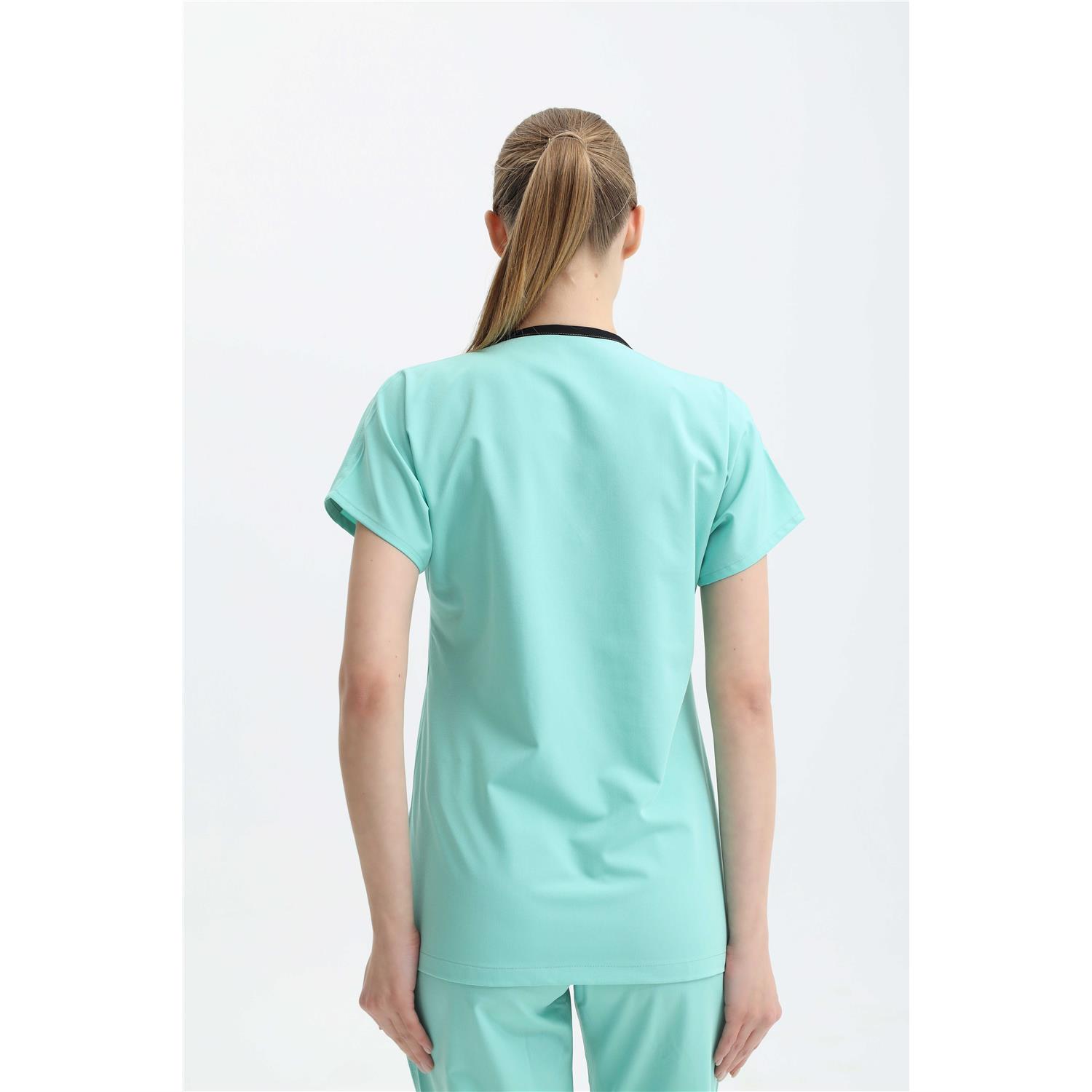 Likralı Cerrahi Mint Yeşili Üst