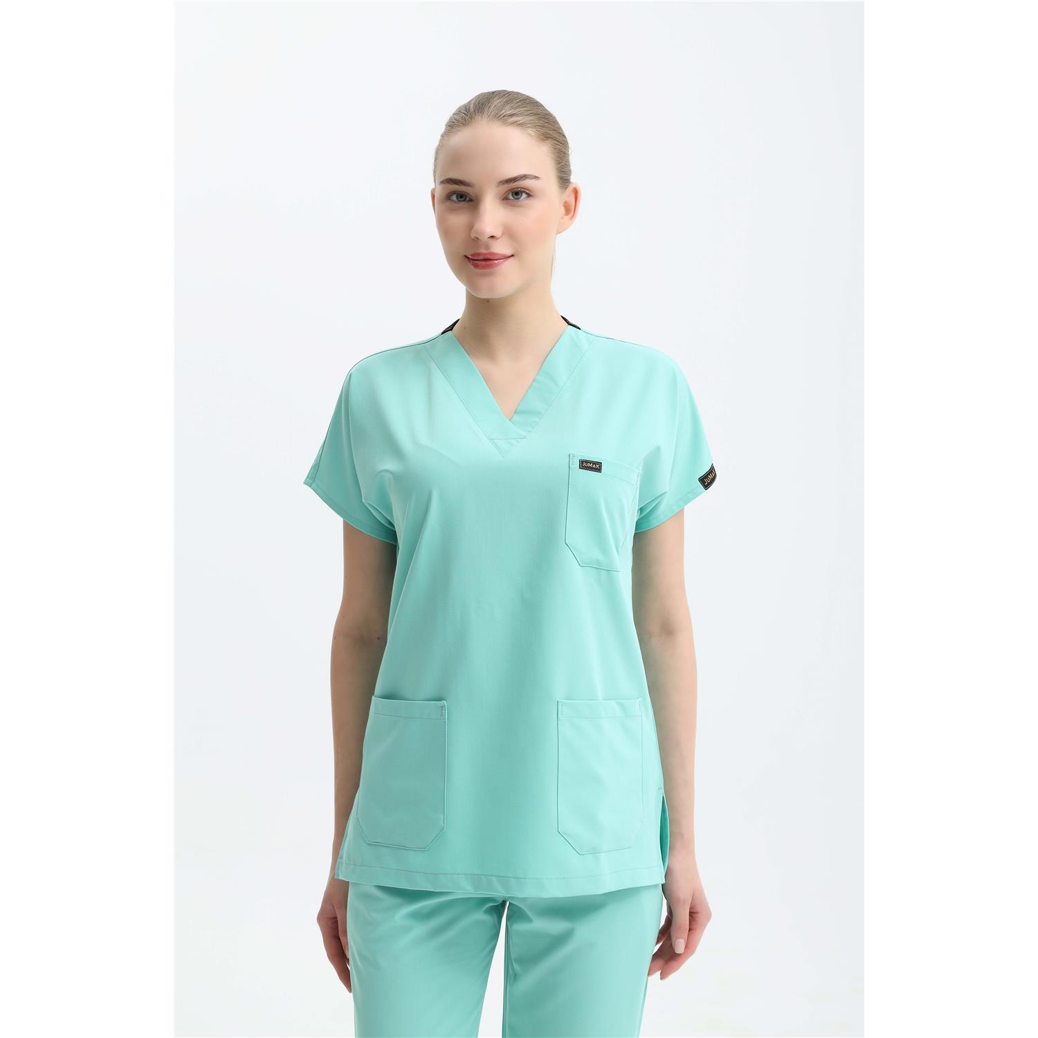 Likralı Cerrahi Mint Yeşili Üst