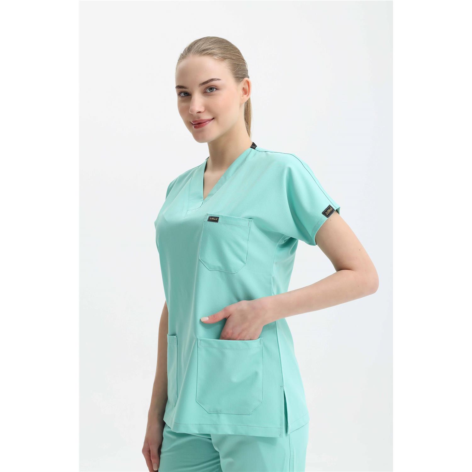 Likralı Cerrahi Mint Yeşili Üst