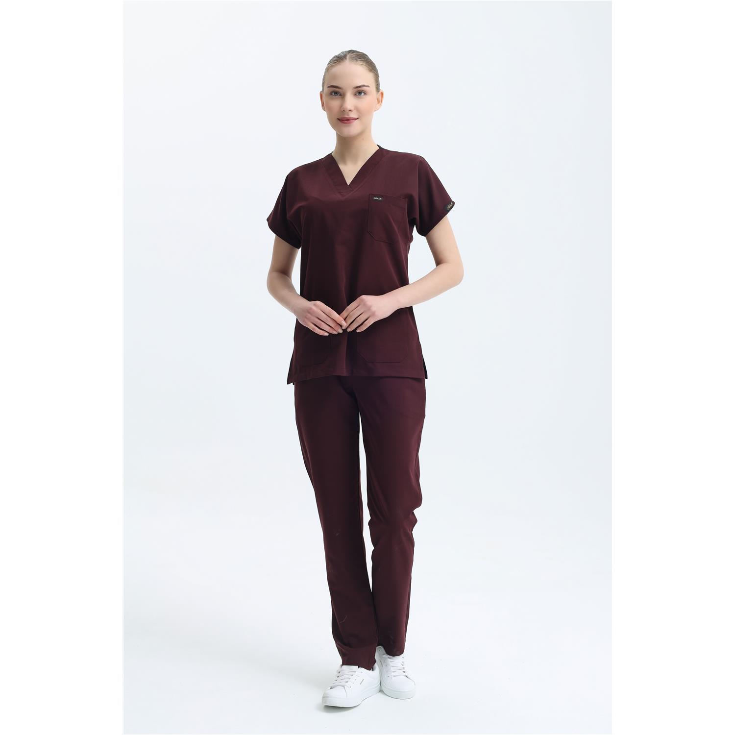 Likralı Cerrahi Mürdüm Üst