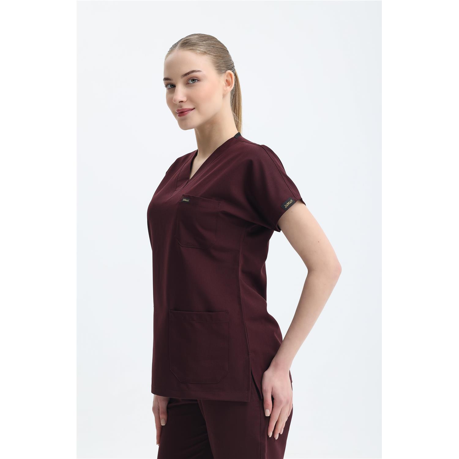 Likralı Cerrahi Mürdüm Üst