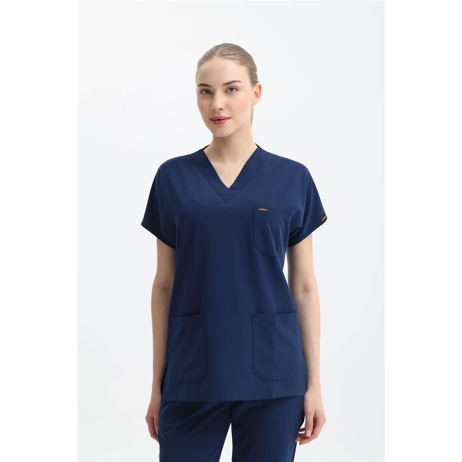 Likralı Cerrahi Parlement Mavisi Takım