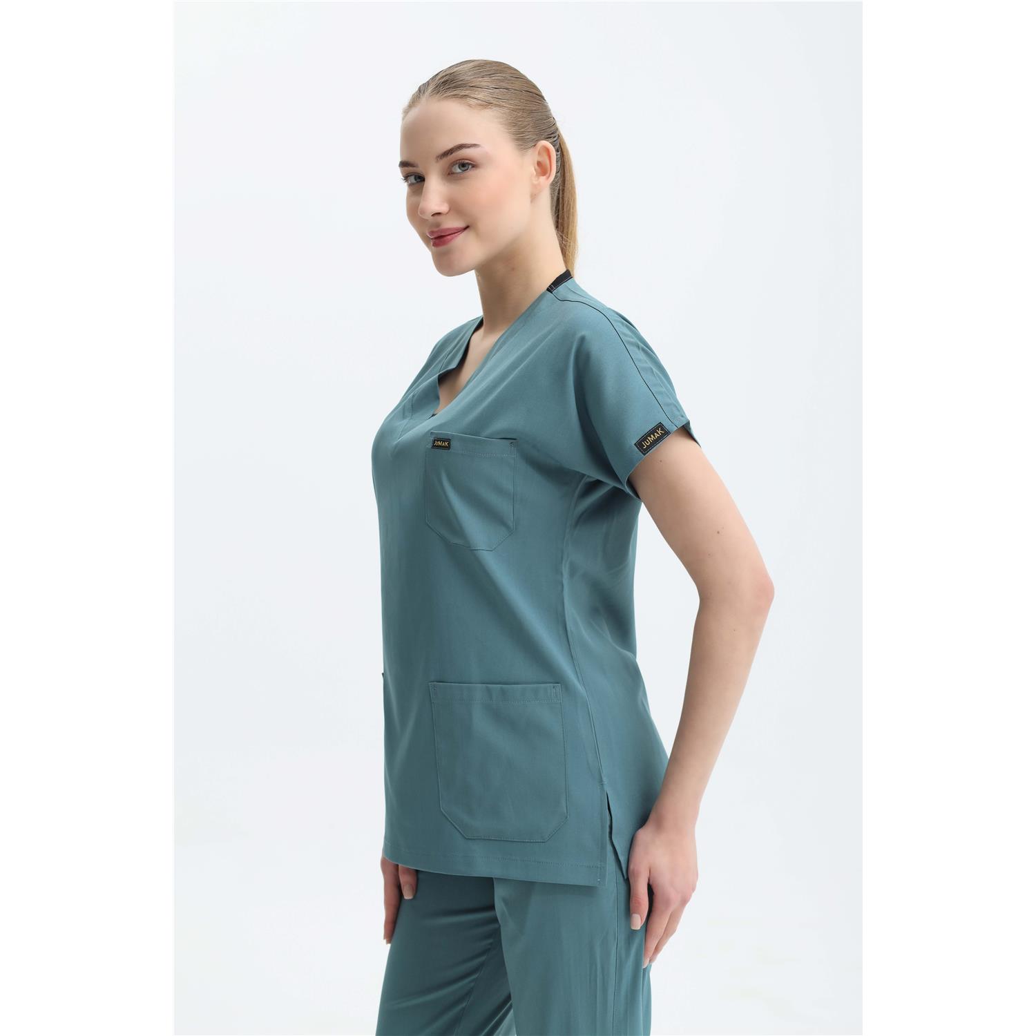 Likralı Cerrahi Su Yeşili Takım ( İnce Viscon Kumaş )