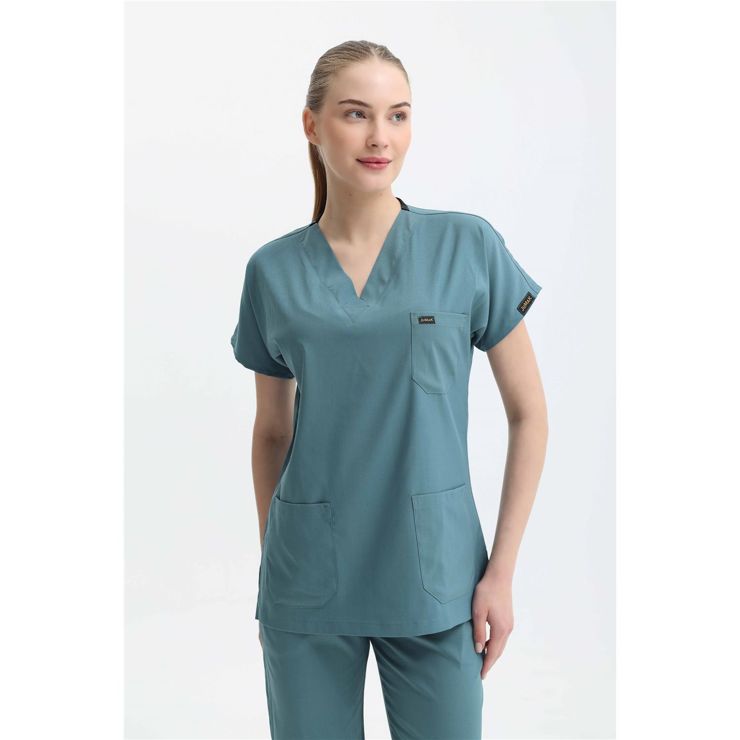 Likralı Cerrahi Su Yeşili Takım ( İnce Viscon Kumaş )