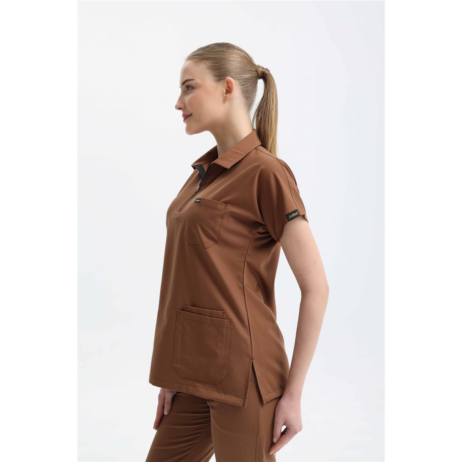 Likralı Espresso Polo Yaka Üst