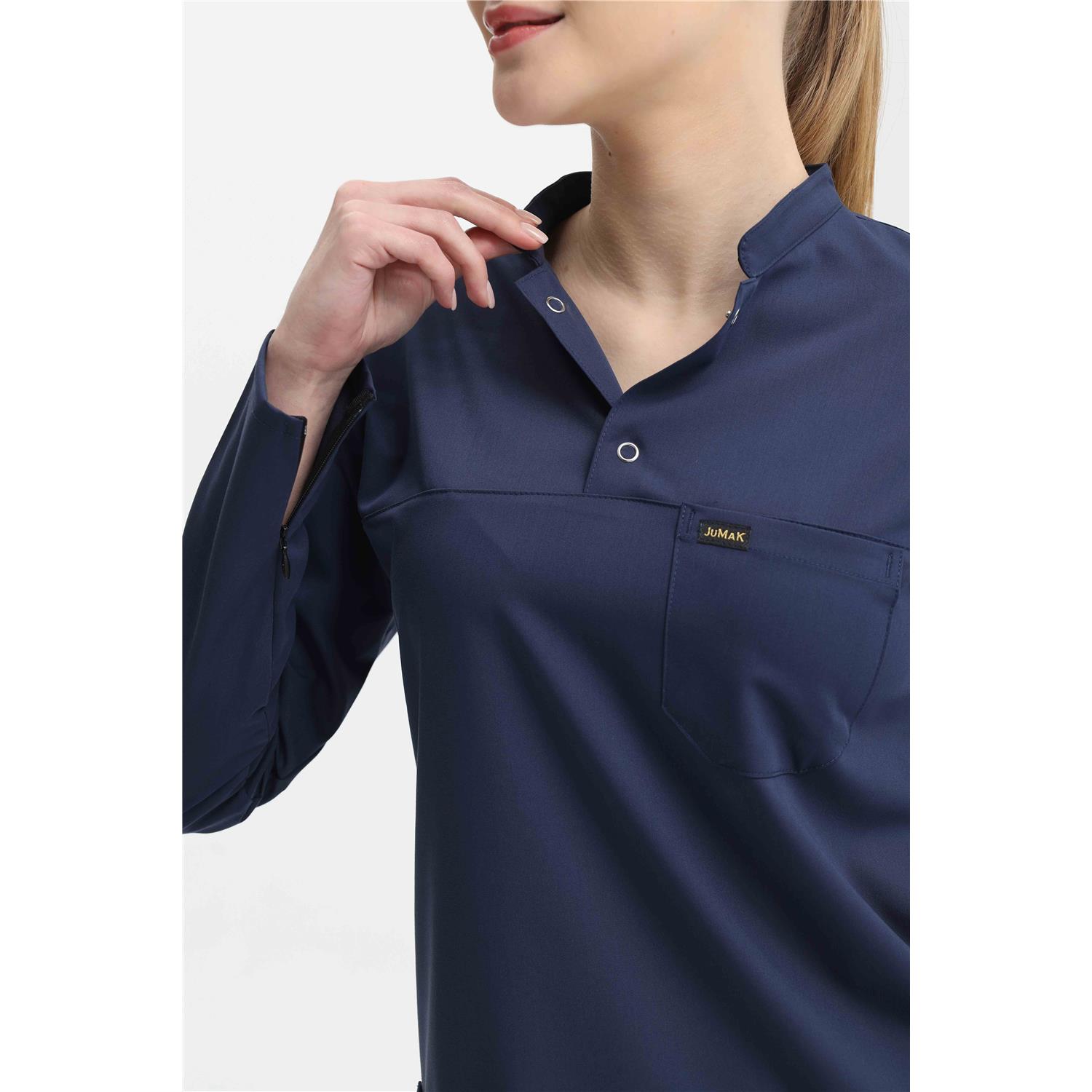 Likralı Lacivert Tesettür Takım