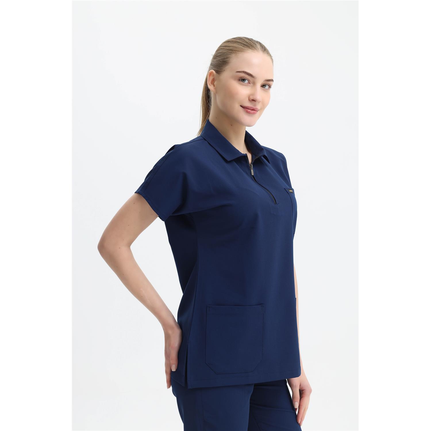 Likralı Parlement Mavi Polo Yaka Takım