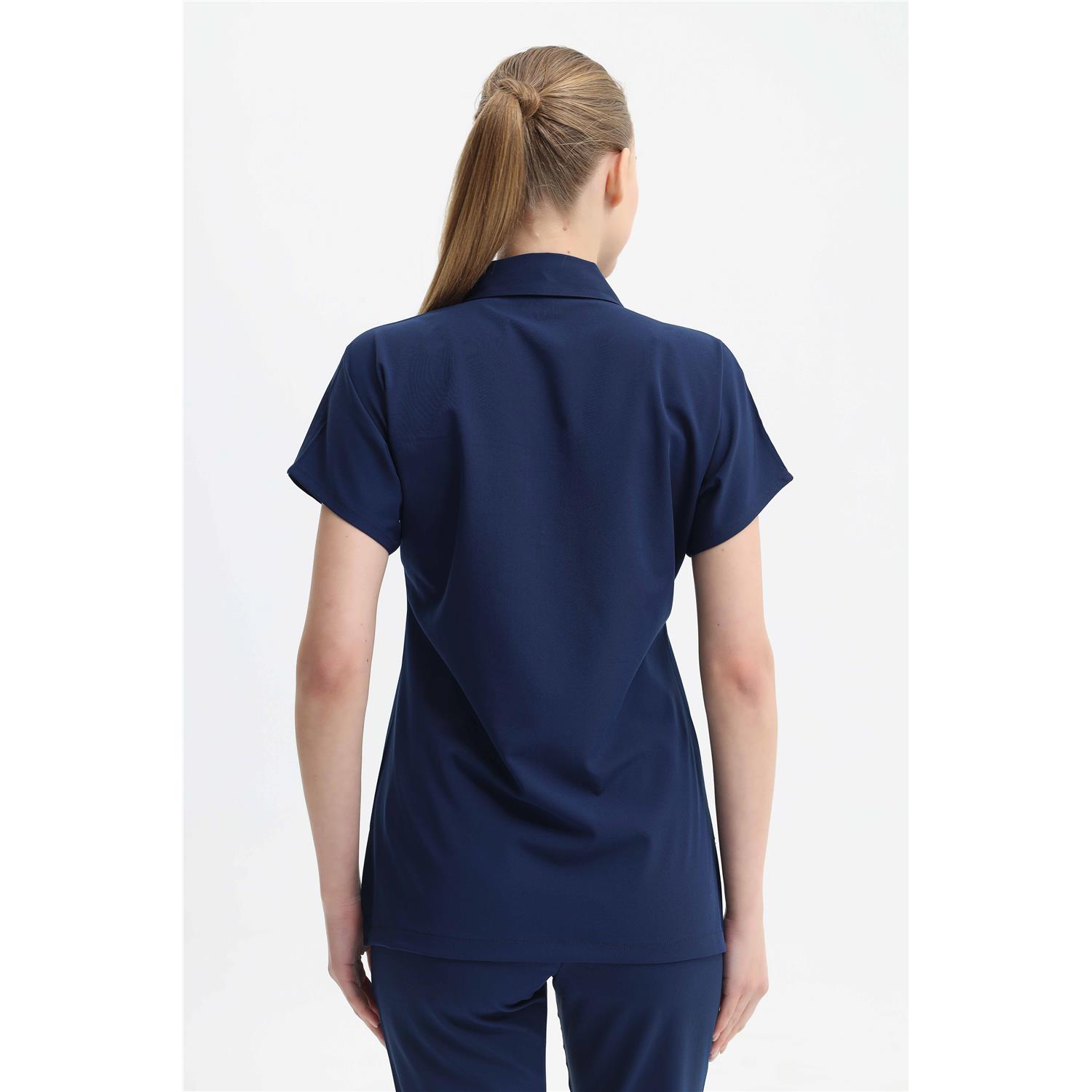 Likralı Parlement Mavi Polo Yaka Takım